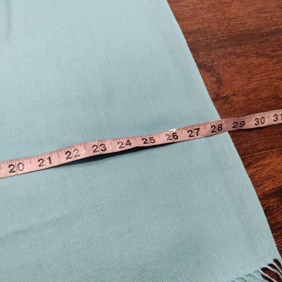 Nordstrom 100% Cashmere Pashmina Light Blue With Fringe Women's Scarf, NWT - Picture 7 of 8
